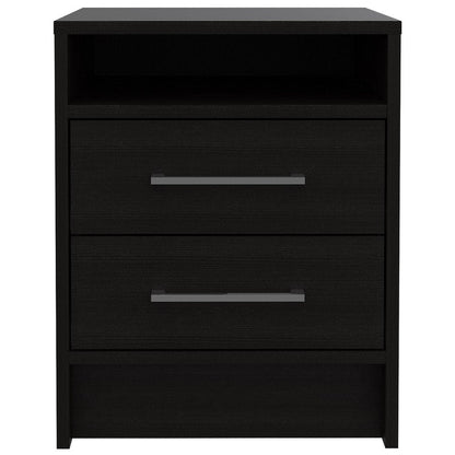 20" Wood Two Drawer Nightstand HomeRoots