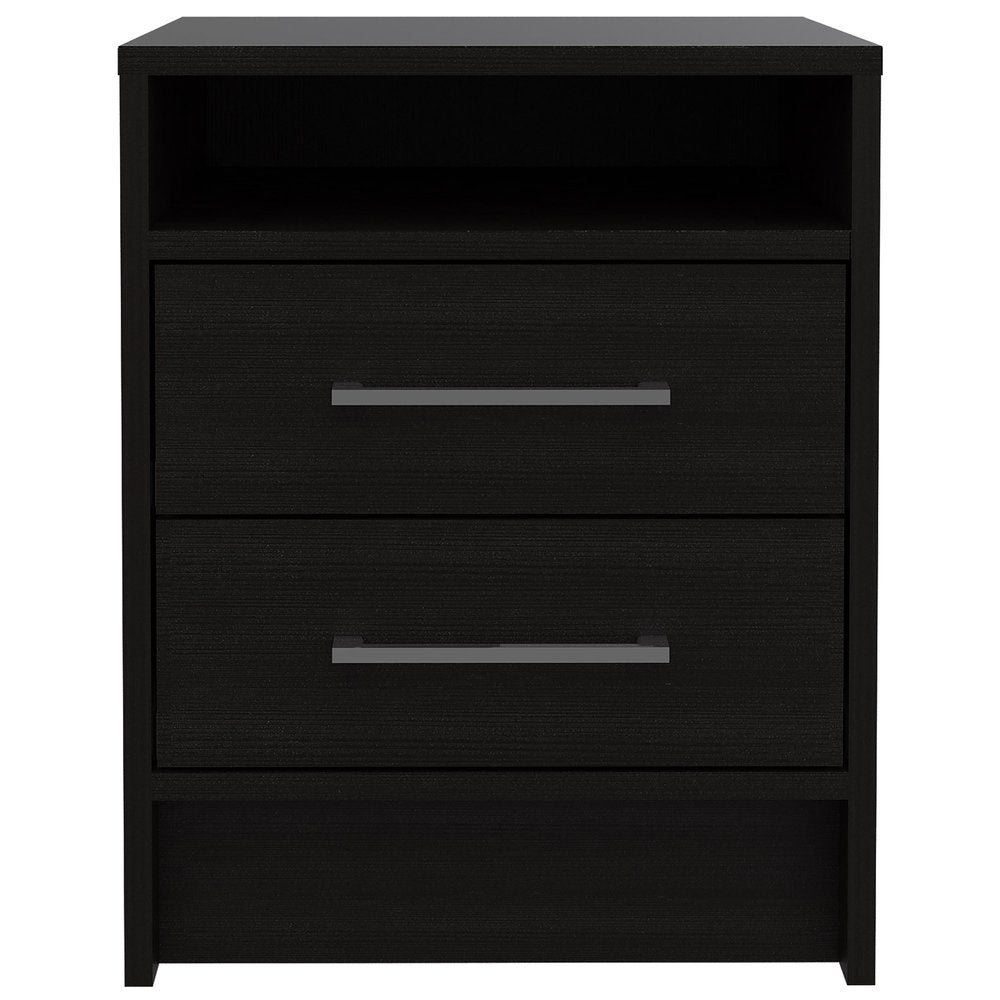 20" Wood Two Drawer Nightstand HomeRoots