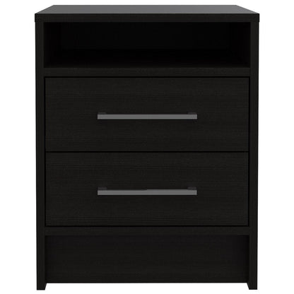 20" Wood Two Drawer Nightstand HomeRoots