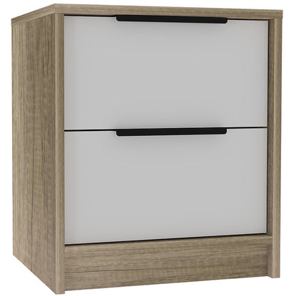 19" Wood Two Drawer Nightstand HomeRoots