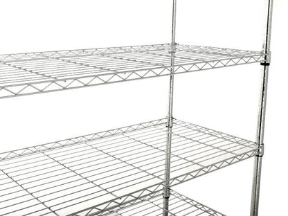 7 Tier Wire Shelving Unit 2450 LBS NSF Height Adjustable Metal Garage Storage Shelves with Wheels Chrome - FurniFindUSA