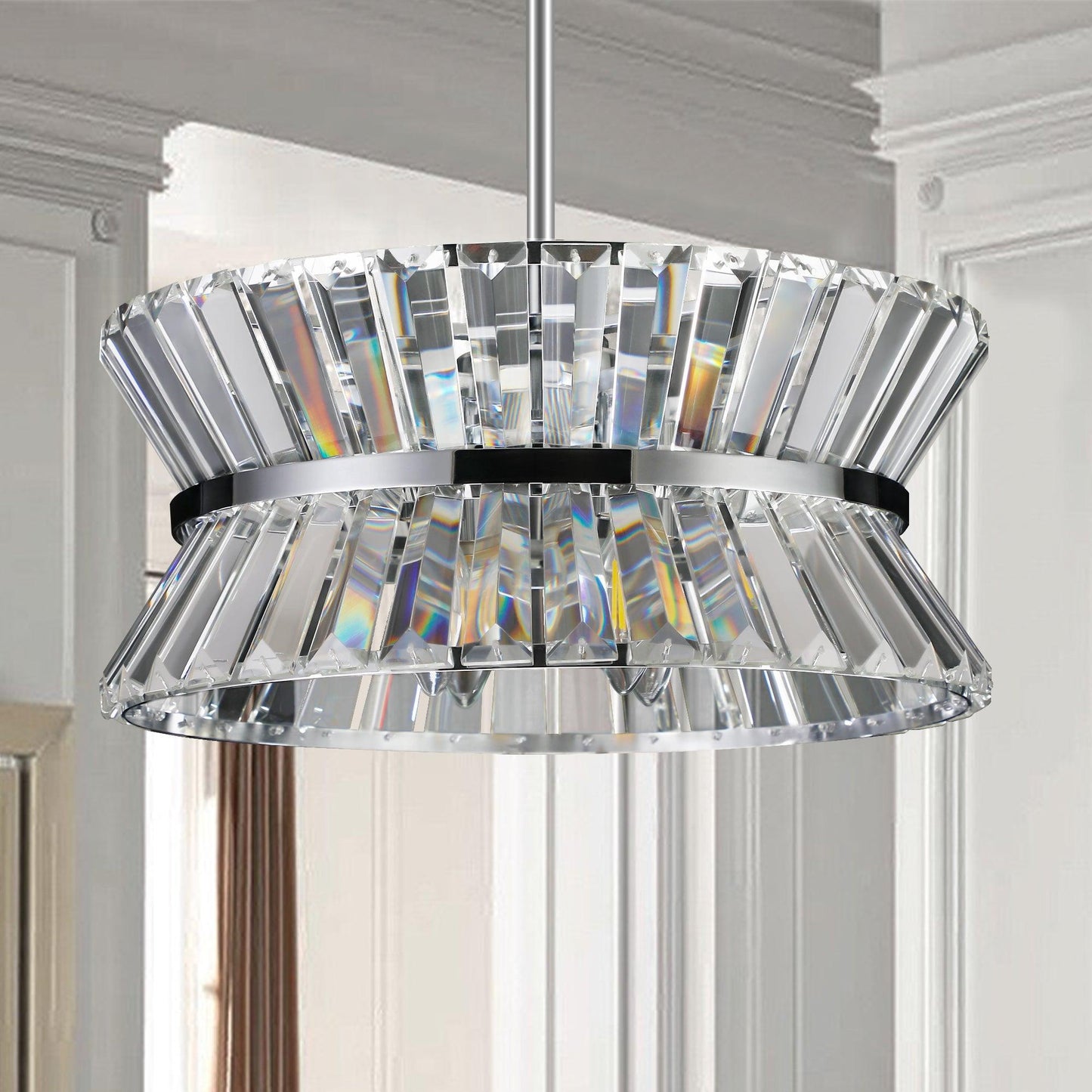 Modern Crystal Chandelier for Living-Room Round Cristal Lamp Luxury Home Decor Light Fixture - FurniFindUSA