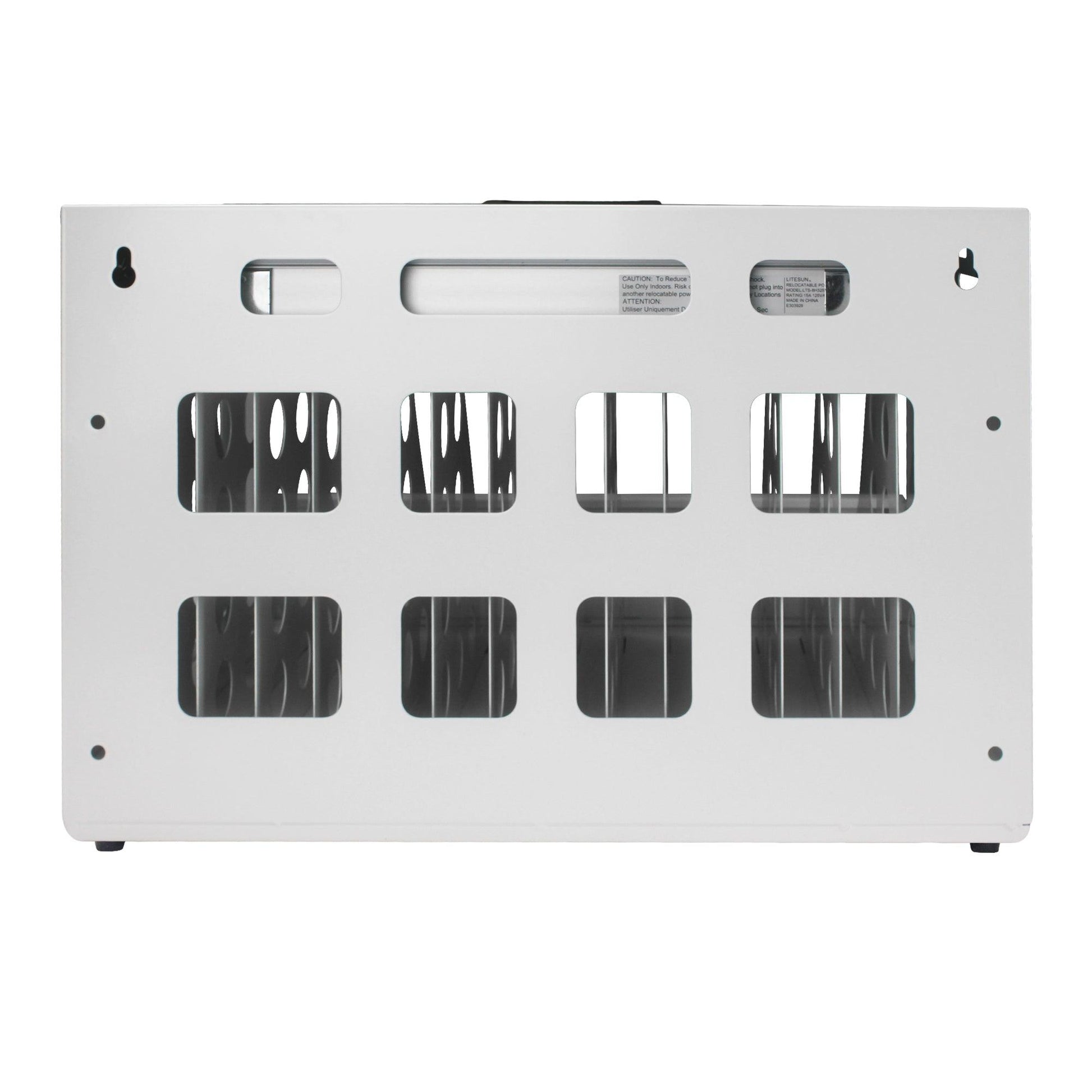 16 Bay Charging Cabinet for Laptop Chromebook Locking Charging Station-WHITE - FurniFindUSA