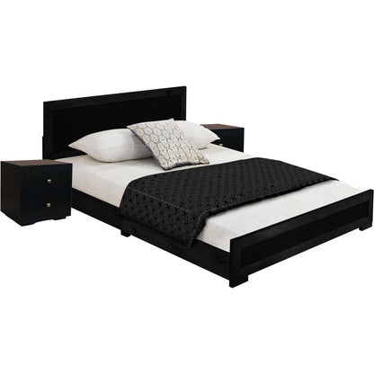 Black Wood Queen With Yes Bed Frame HomeRoots