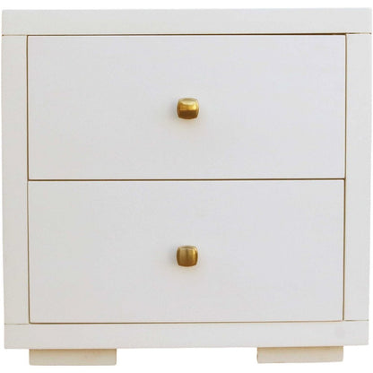 Moma White Wood Platform Queen Bed With Two Nightstands HomeRoots