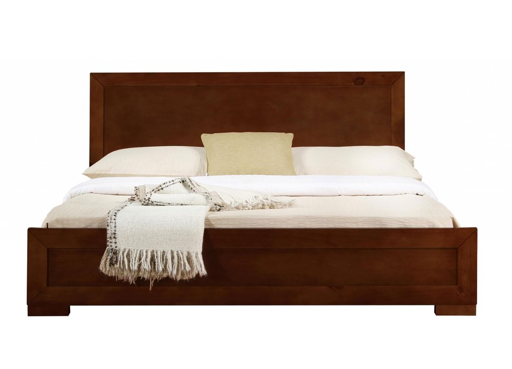 Moma Oak Wood Platform Queen Bed With Two Nightstands HomeRoots