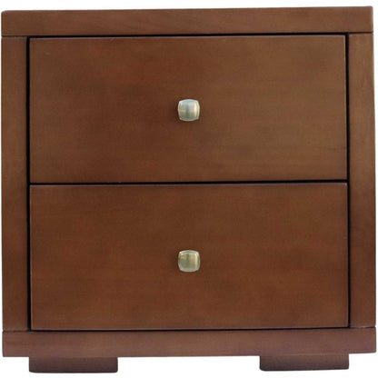 Moma Oak Wood Platform Queen Bed With Two Nightstands HomeRoots