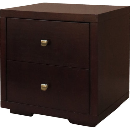 Moma Oak Wood Platform Queen Bed With Two Nightstands HomeRoots