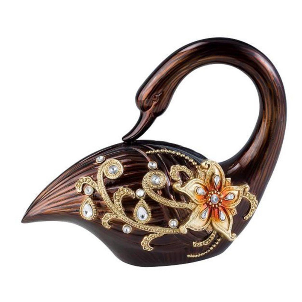 10" Bronze And Gold Polyresin Dove Statue Sculpture HomeRoots