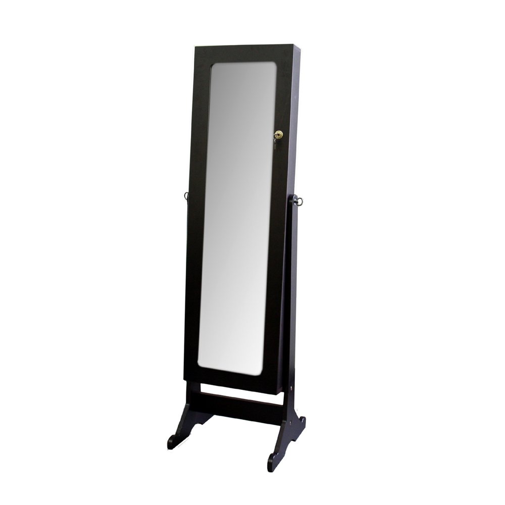 57" Brown Wood Freestanding Framed Cheval Mirror HomeRoots