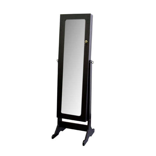 57" Brown Wood Freestanding Framed Cheval Mirror HomeRoots