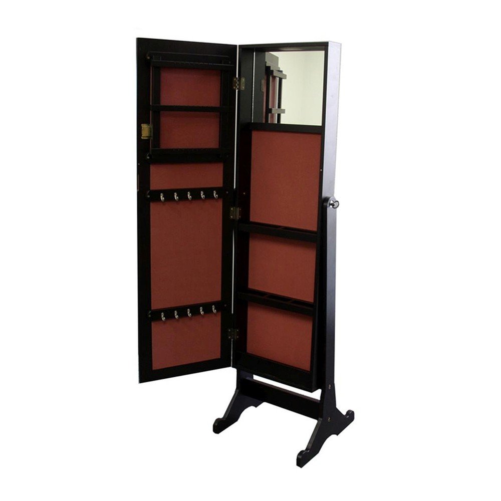 57" Brown Wood Freestanding Framed Cheval Mirror HomeRoots