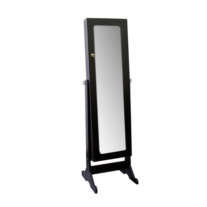57" Brown Wood Freestanding Framed Cheval Mirror HomeRoots