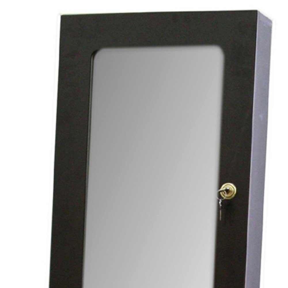 57" Brown Wood Freestanding Framed Cheval Mirror HomeRoots