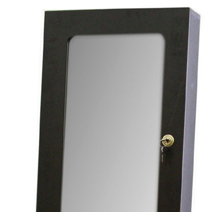 57" Brown Wood Freestanding Framed Cheval Mirror HomeRoots