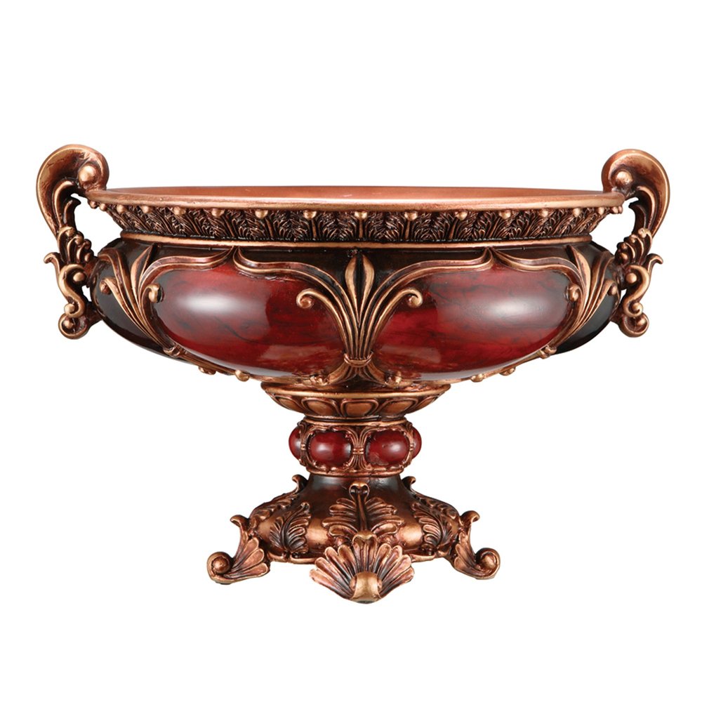 10" Brown And Gold Polyresin Decorative Bowl HomeRoots