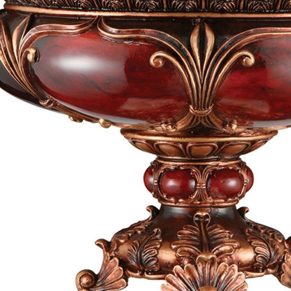 10" Brown And Gold Polyresin Decorative Bowl HomeRoots