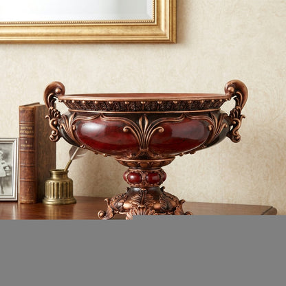 10" Brown And Gold Polyresin Decorative Bowl HomeRoots