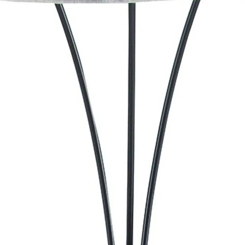 84" Beige And Espresso Brown Three Lights Tree Floor Lamp With Beige Drum Shade HomeRoots
