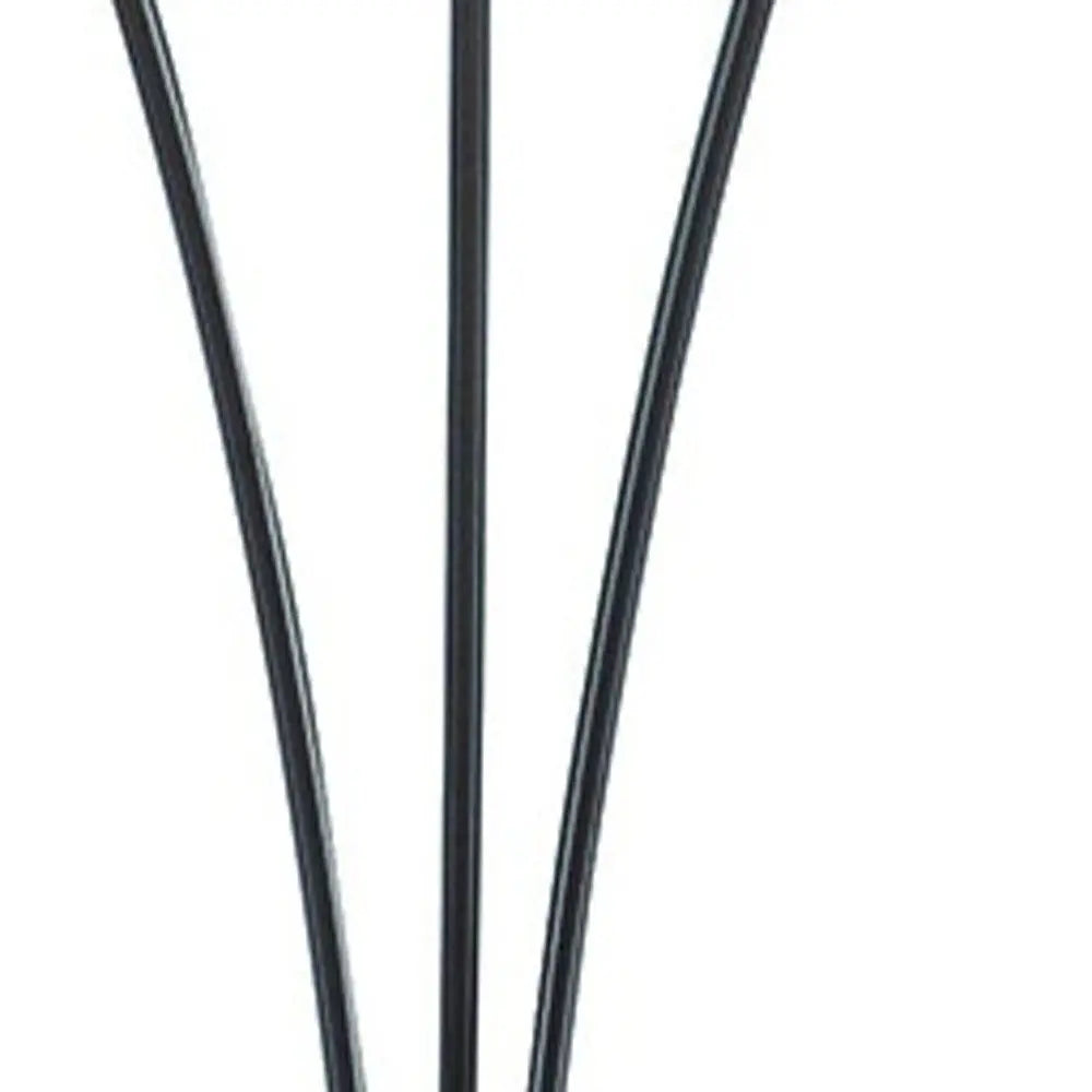 84" Beige And Espresso Brown Three Lights Tree Floor Lamp With Beige Drum Shade HomeRoots