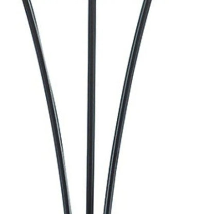 84" Beige And Espresso Brown Three Lights Tree Floor Lamp With Beige Drum Shade HomeRoots