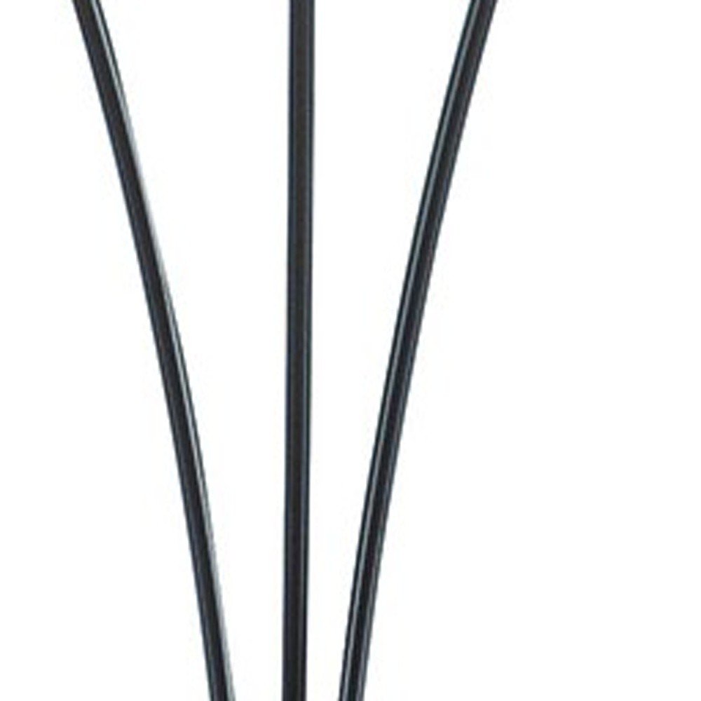 84" Beige And Espresso Brown Three Lights Tree Floor Lamp With Beige Drum Shade HomeRoots