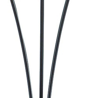 84" Beige And Espresso Brown Three Lights Tree Floor Lamp With Beige Drum Shade HomeRoots