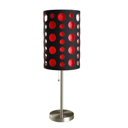 33" Black Metal Novelty Black and White Drum Shade HomeRoots