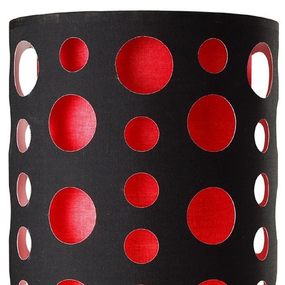 33" Black Metal Novelty Black and White Drum Shade HomeRoots