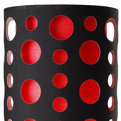 33" Black Metal Novelty Black and White Drum Shade HomeRoots