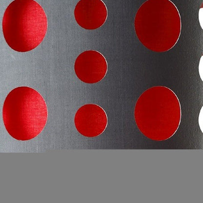 33" Gray and Red Mod Dot Novelty Table Lamp HomeRoots