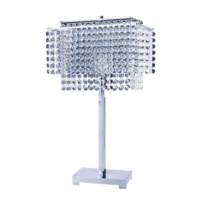 Bling Glam Faux Crystal Rectangular Table Lamp HomeRoots