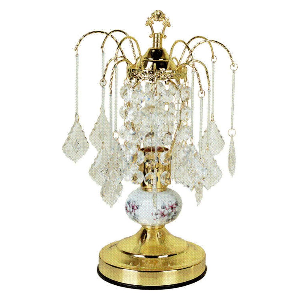 15" Gold Ceramic Bedside Table Lamp HomeRoots