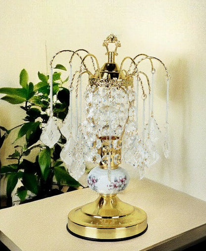 15" Gold Ceramic Bedside Table Lamp HomeRoots