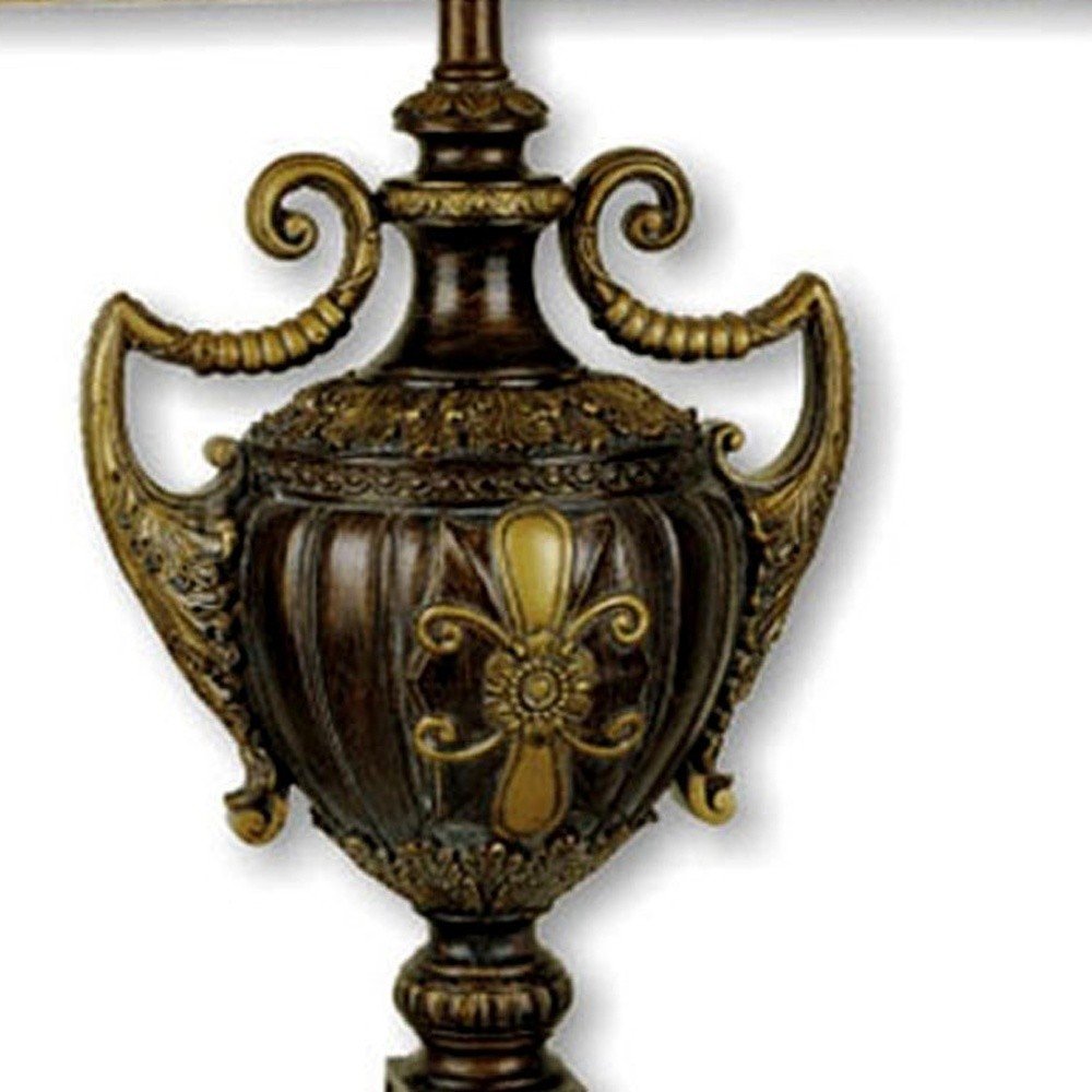 31" Gold Bedside Lamp With Bell Shade — view 3