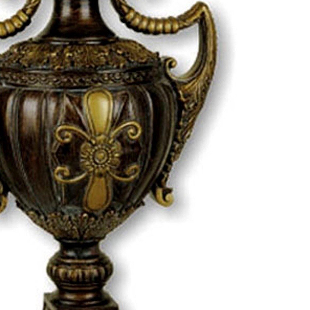 31" Gold Bedside Lamp With Bell Shade — view 4