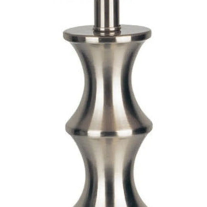 30" Black Solid Wood Bedside Table Lamp With White Shade HomeRoots