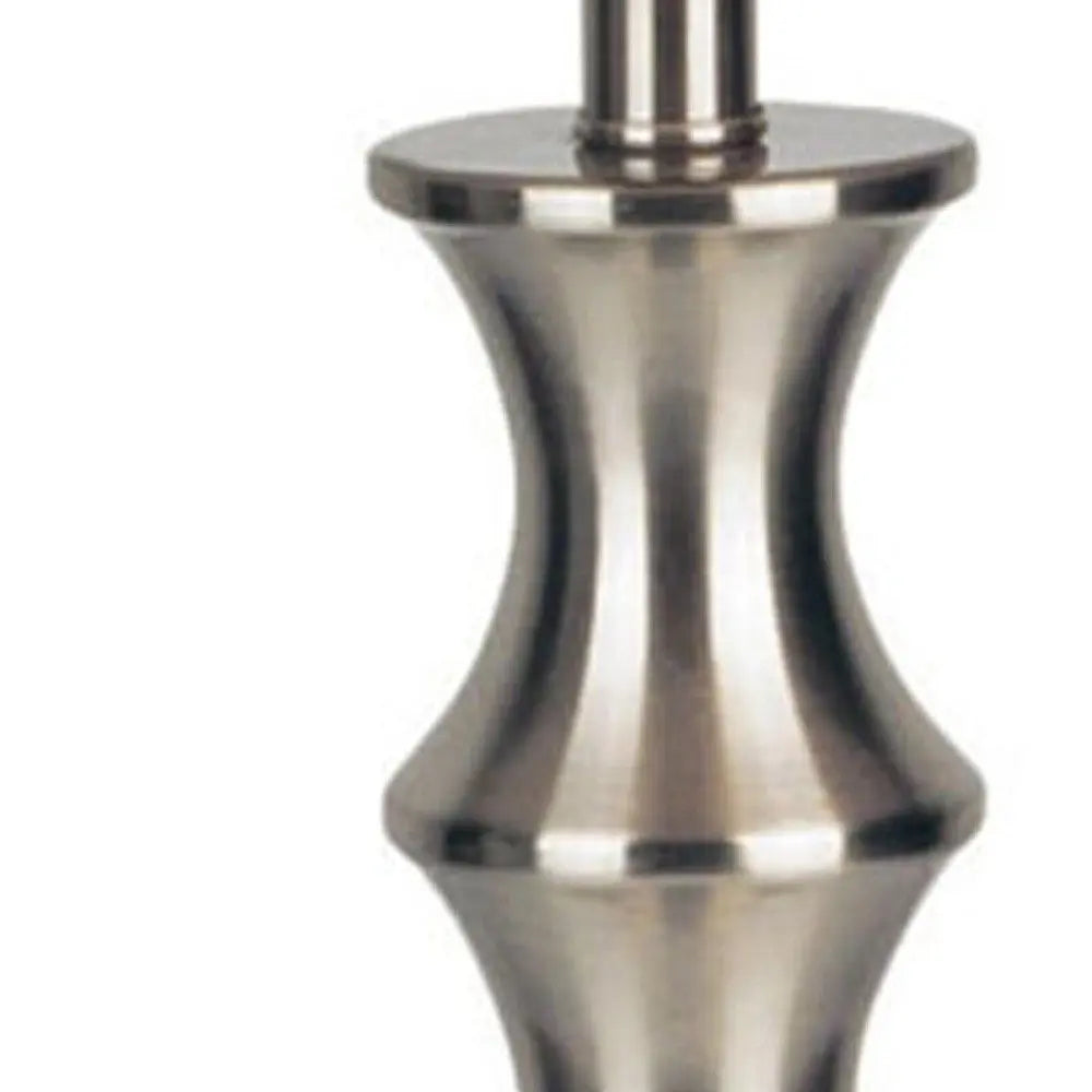 30" Black Solid Wood Bedside Table Lamp With White Shade HomeRoots