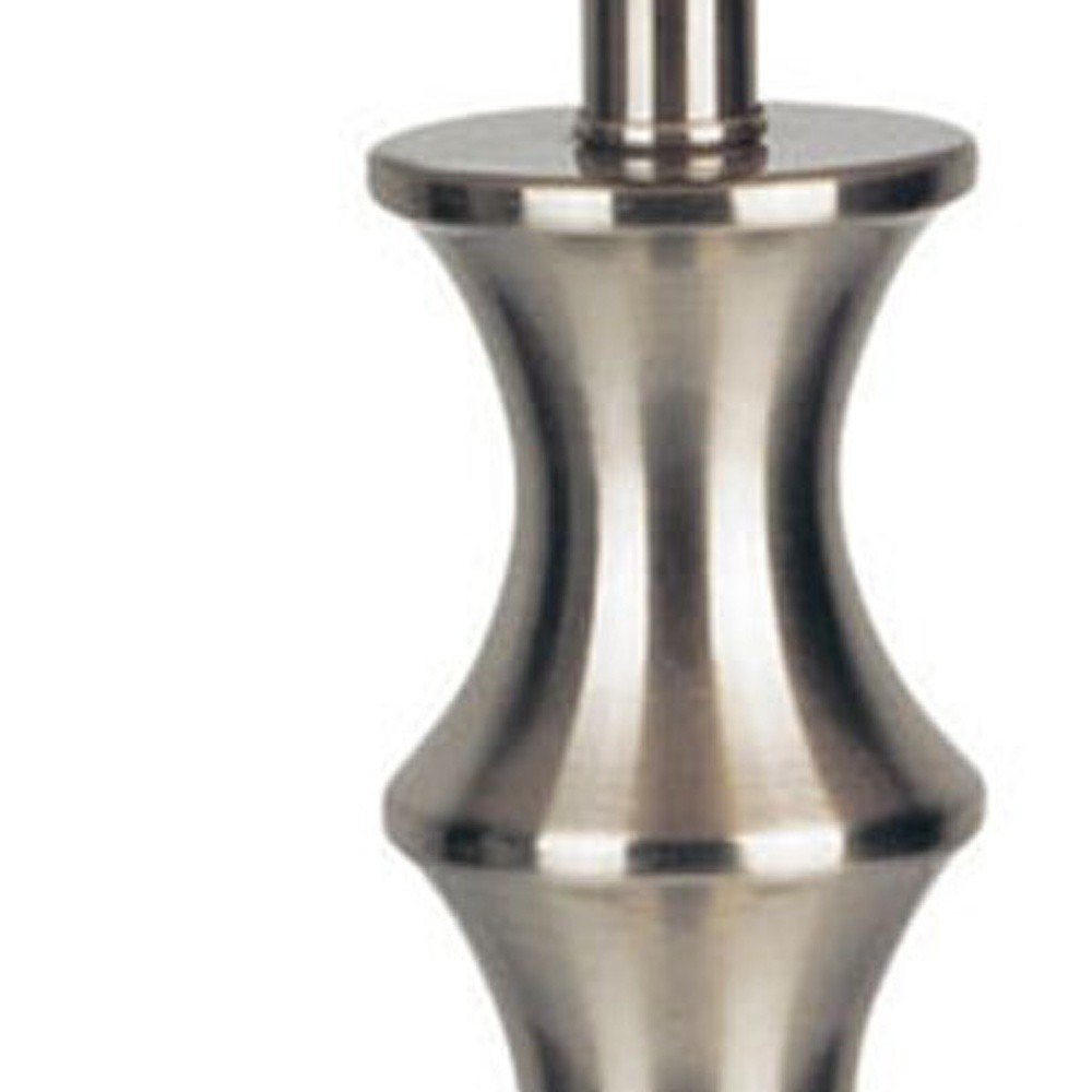 30" Black Solid Wood Bedside Table Lamp With White Shade — view 4