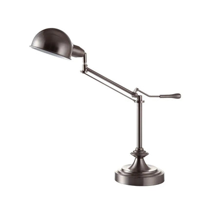 Silver Metal Swing Arm Table Lamp HomeRoots
