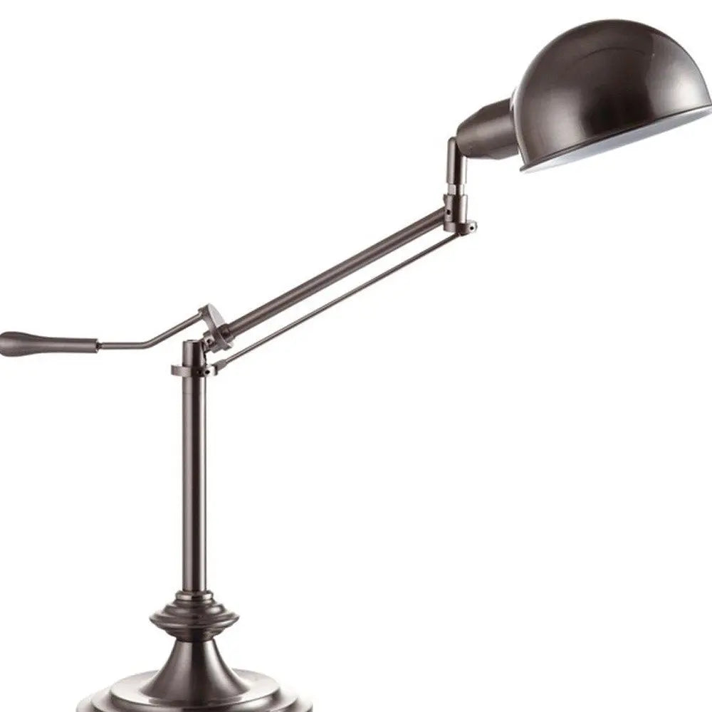 Silver Metal Swing Arm Table Lamp HomeRoots