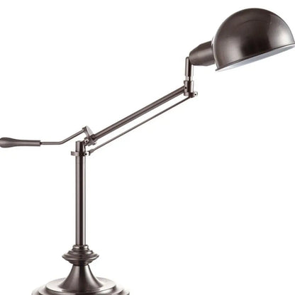 Silver Metal Swing Arm Table Lamp HomeRoots