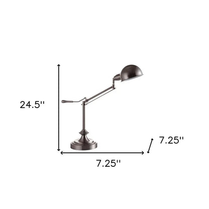Silver Metal Swing Arm Table Lamp HomeRoots