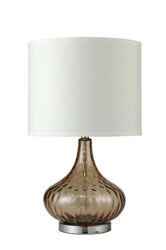 Brown Textured Glass Table Lamp HomeRoots