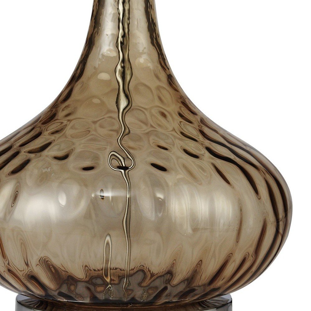 Brown Textured Glass Table Lamp — view 3