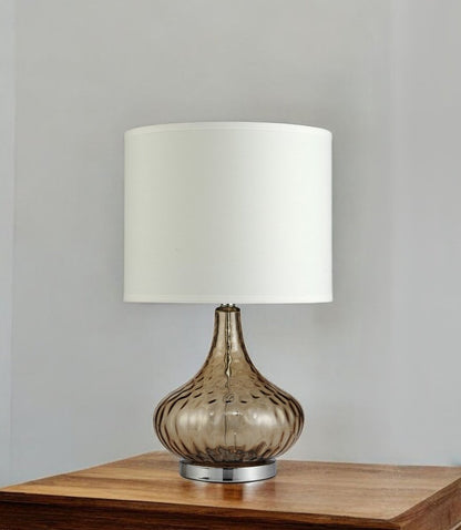 Brown Textured Glass Table Lamp HomeRoots
