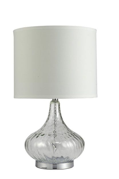 Clear Textured Glass Table Lamp HomeRoots