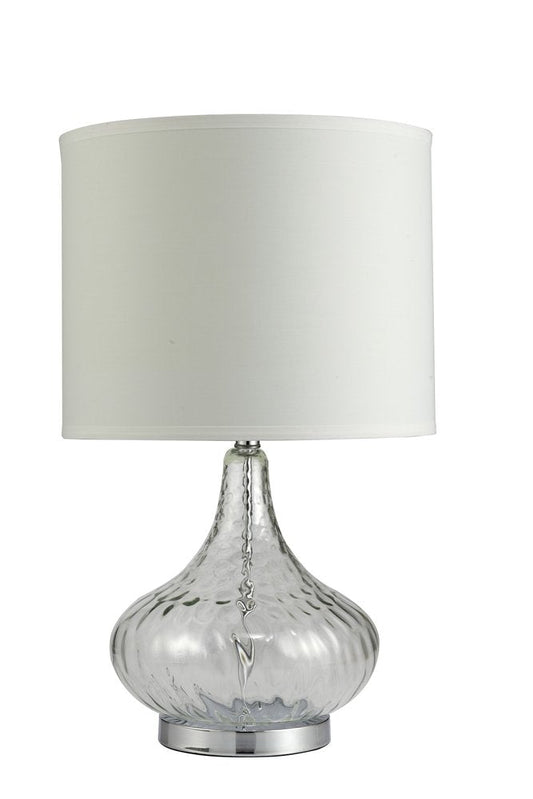 Clear Textured Glass Table Lamp HomeRoots