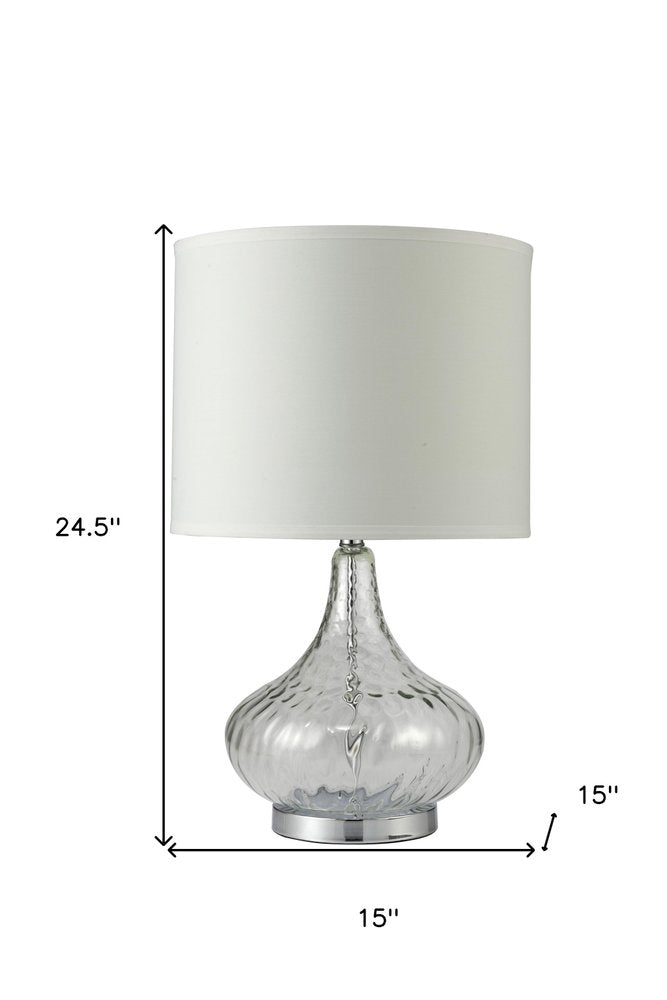 Clear Textured Glass Table Lamp — view 5