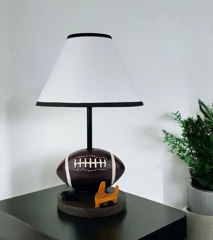 15" Brown Bedside Table Lamp With White Shade HomeRoots